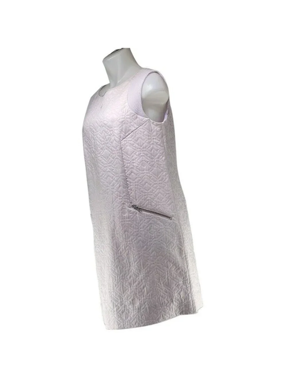 J. Crew Womens Sleeveless Textured Shift Dress S Lavender